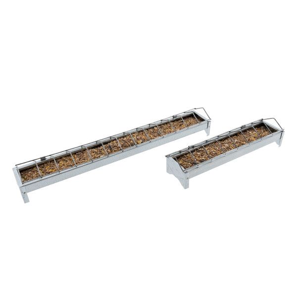 galvanized chick feeder with wire grill