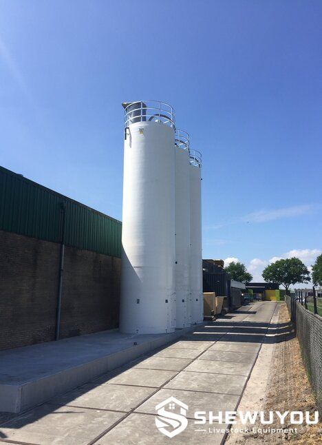 commercial fiberglass feed storage silos