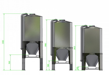compact fiberglass feed silo dimensions and installation configurations