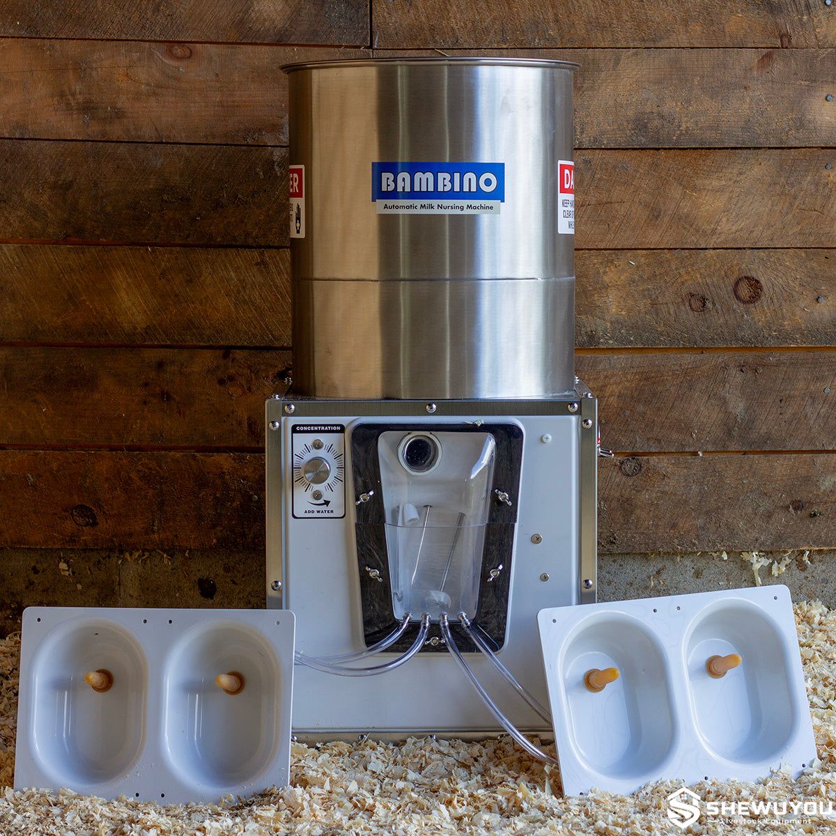 automatic stainless steel lamb and goat kid milk feeder