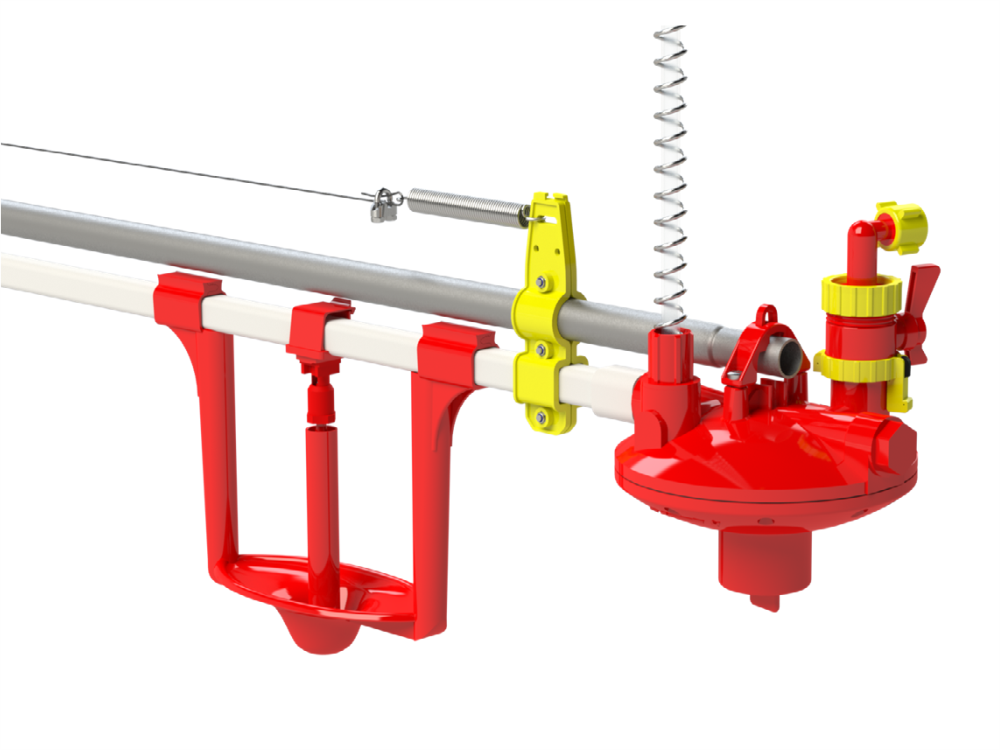 turkey nipple drinking system with pendulum drinker and cup