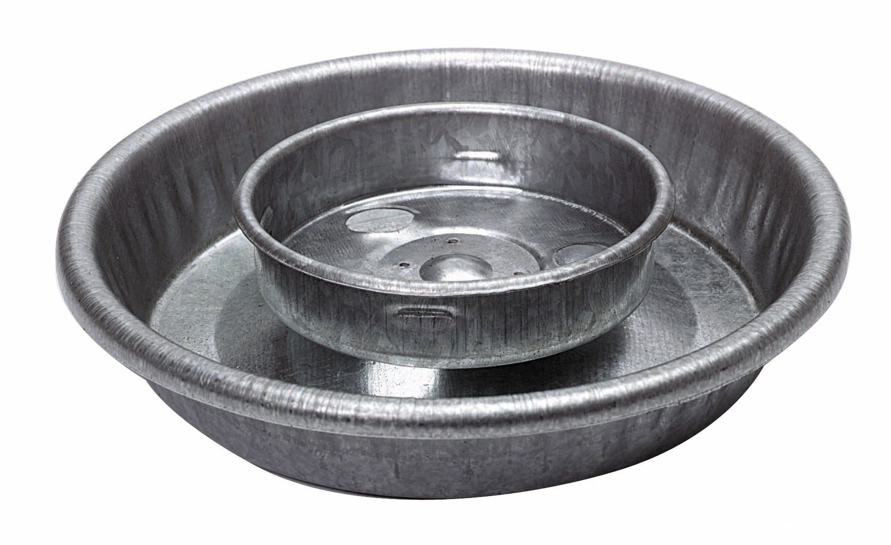 galvanized chick drinker base