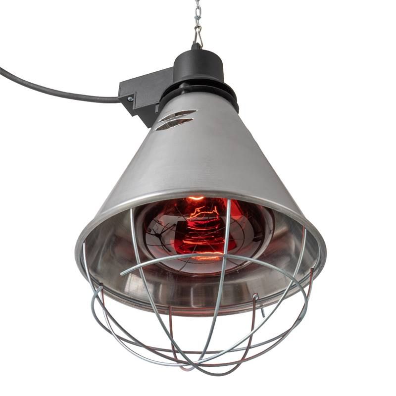 250W infrared lamb heat lamp with aluminum reflector and safety grille