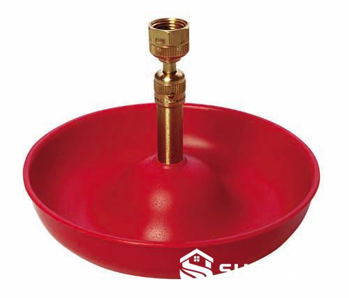 mini chick waterer with shallow poultry drinking bowl