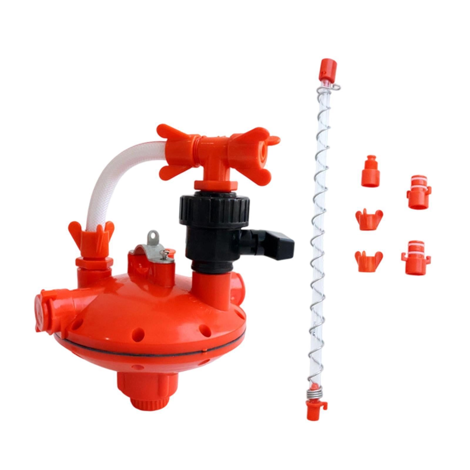 poultry drinking line regulator with multiple pipe adapters