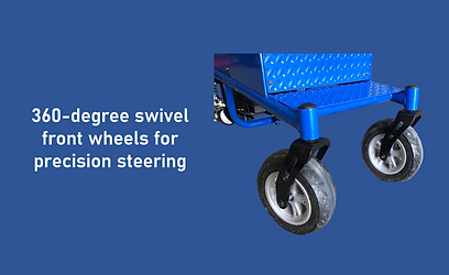 Poultry trolley swivel wheel system