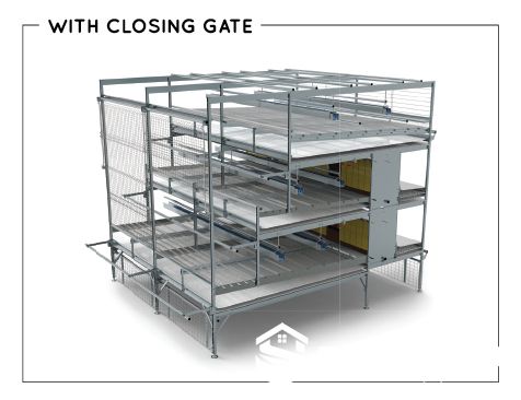 three tier poultry aviary inspection system