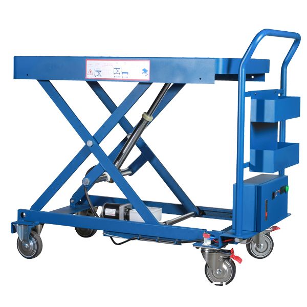 remote controlled electric lifting trolley raised position
