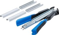 automatic feed hog ring pliers with C-ring magazine