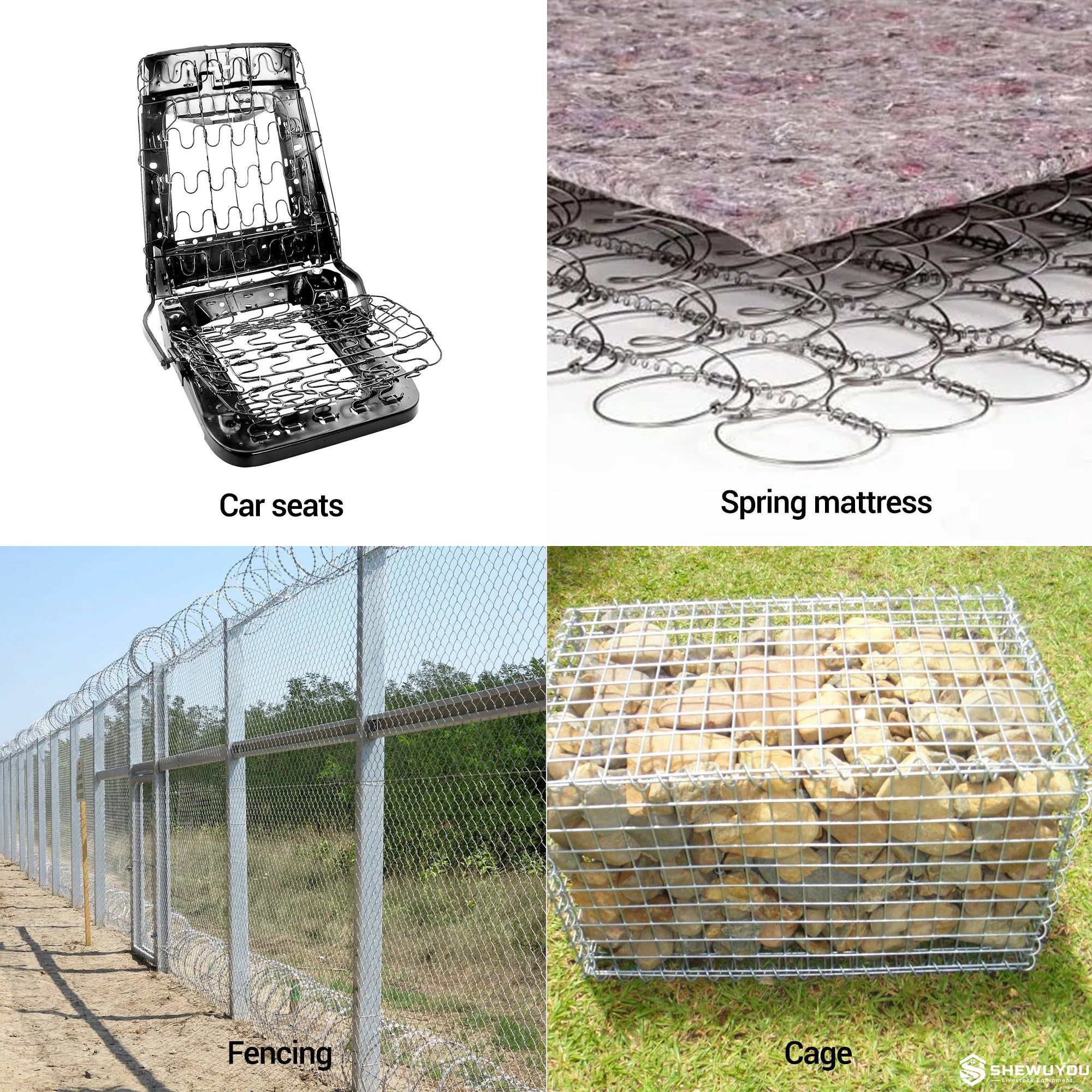Heavy-duty C-ring fastening applications for wire cages