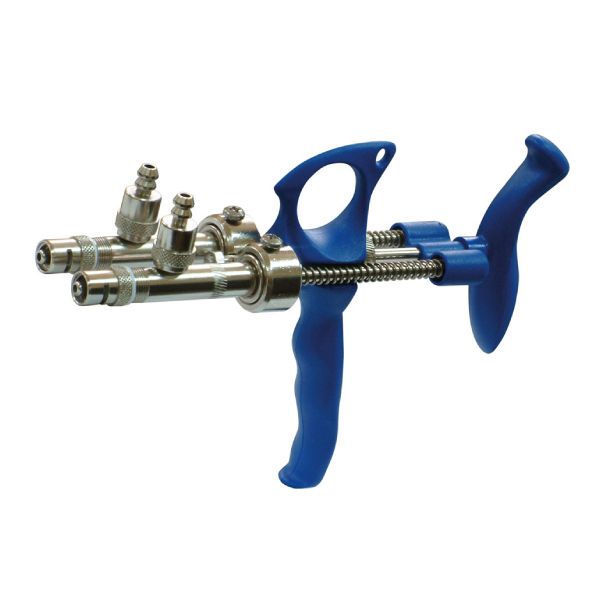 Double automatic poultry vaccination syringe