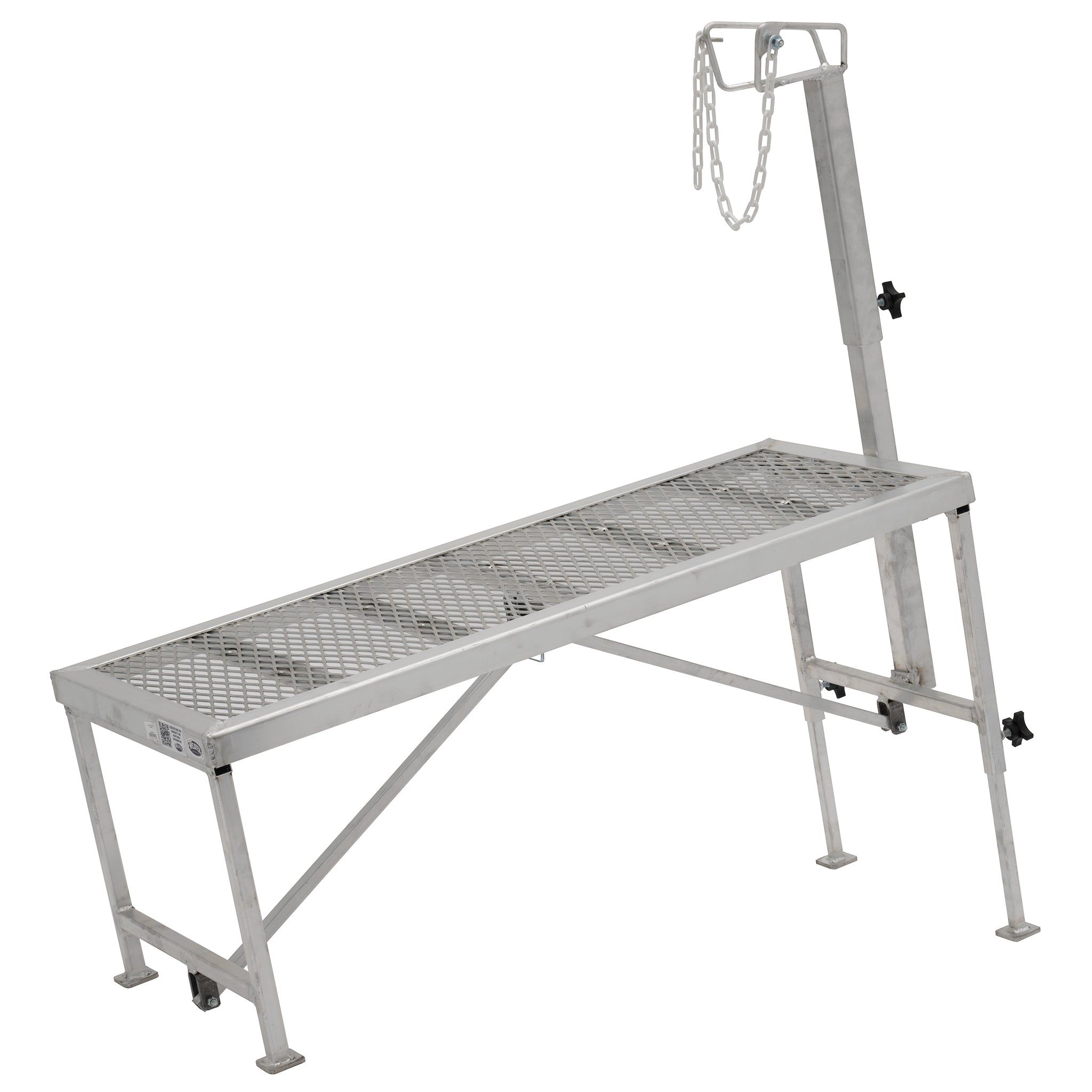 sheep trimming stand in livestock facility