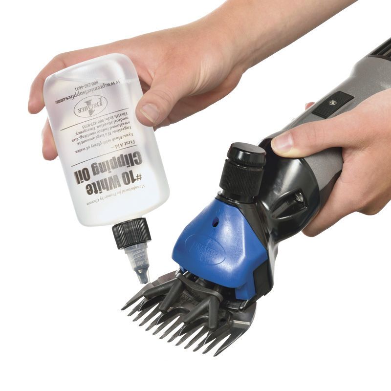 shearing machine oil applied to clipper blades