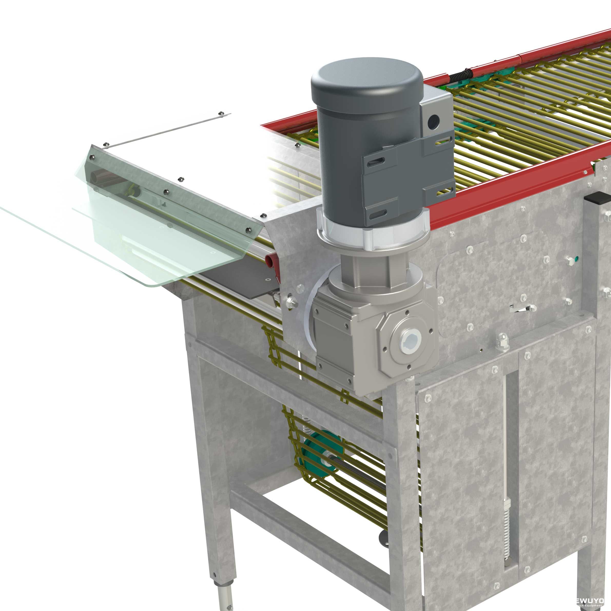 curve egg conveyor front drive unit