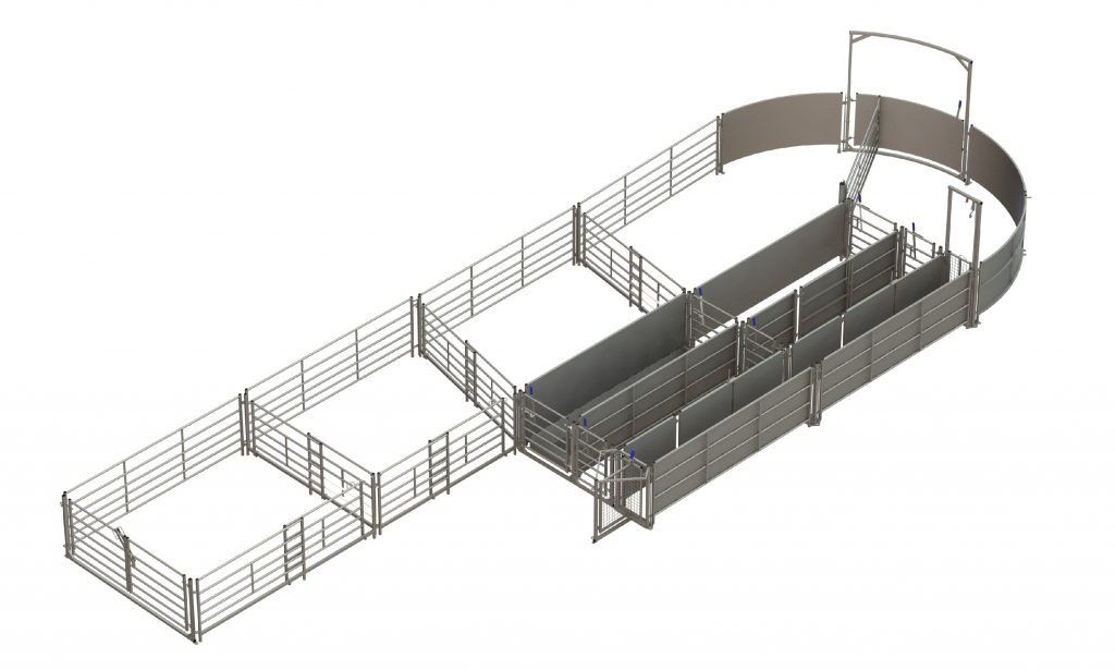 tapered sheep race farm handling system
