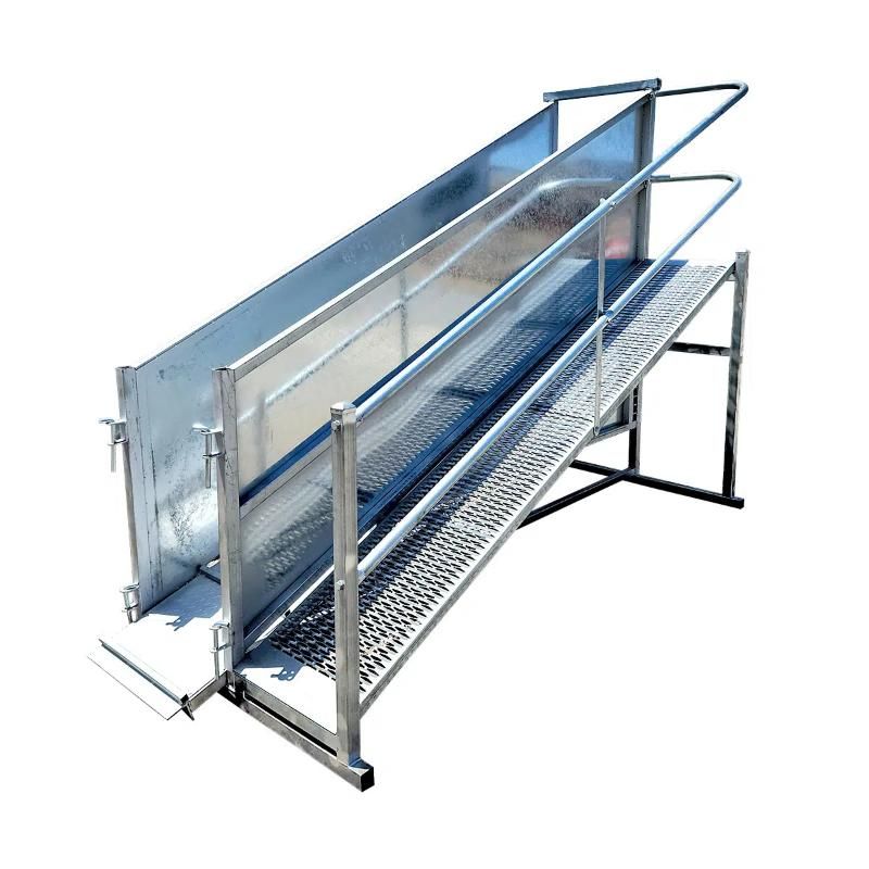 galvanized sheep loading ramp front view