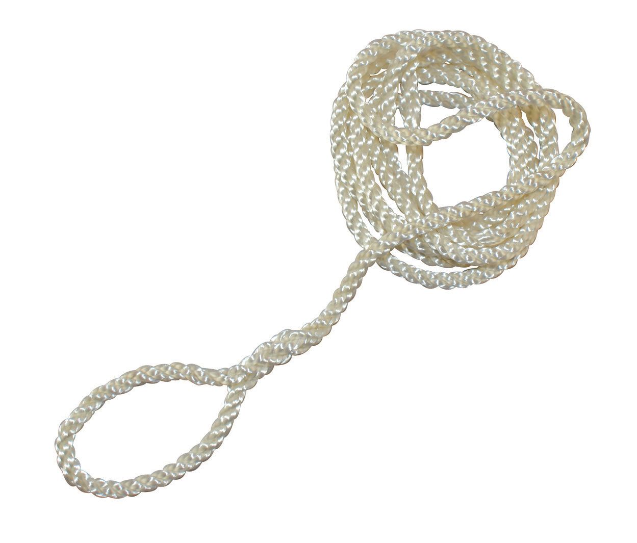 white nylon lambing rope looped end