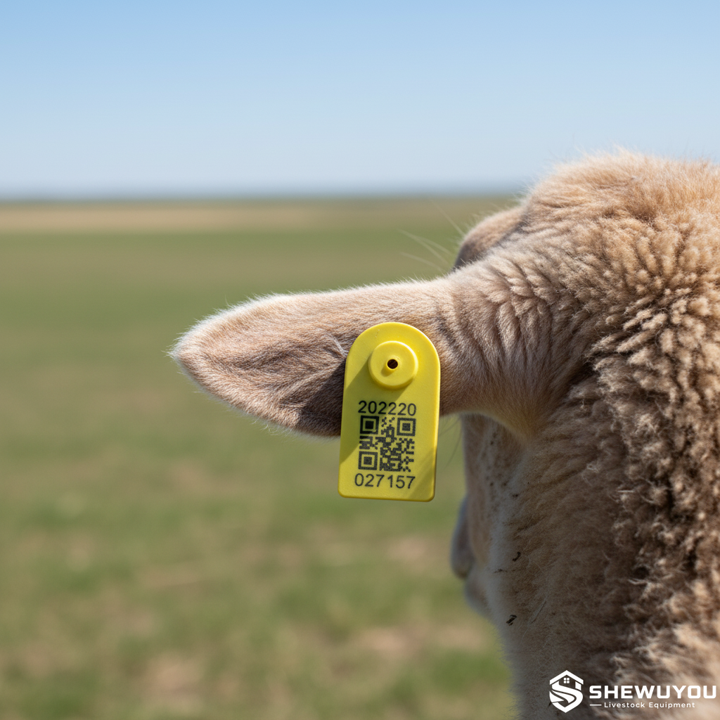 RFID Sheep Ear Tag Installed on Sheep