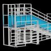 Dual-Height Stepped Cattle Loading Ramp