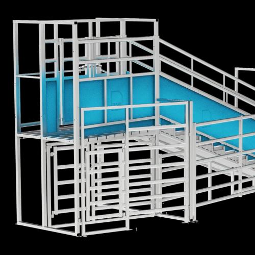 Dual-Height Stepped Cattle Loading Ramp - SHEWUYOU Livestock Equipment