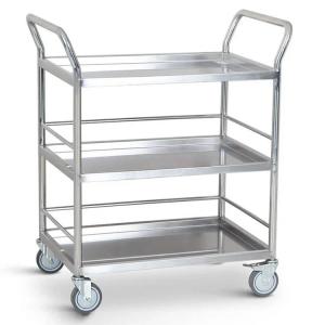 Deep-Tray Stainless Steel Utility Cart - SHEWUYOU Livestock Equipment